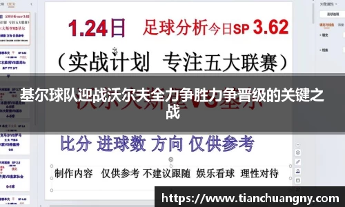 基尔球队迎战沃尔夫全力争胜力争晋级的关键之战