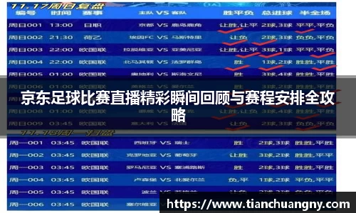 京东足球比赛直播精彩瞬间回顾与赛程安排全攻略