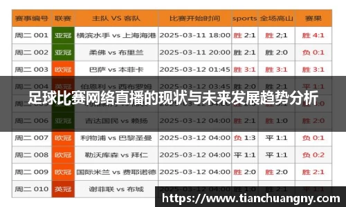 足球比赛网络直播的现状与未来发展趋势分析