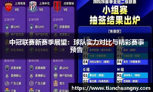 中冠联赛新赛季展望：球队实力对比与精彩赛事预告
