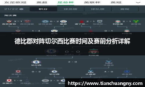 德比郡对阵切尔西比赛时间及赛前分析详解